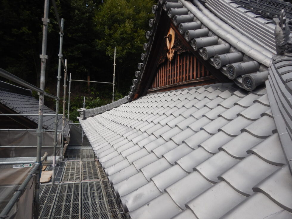 各務原市各務おがせの村国神社屋根改修工事