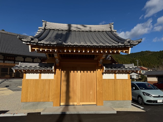 岐阜県山形市青波　　長泉寺様山門新築工事